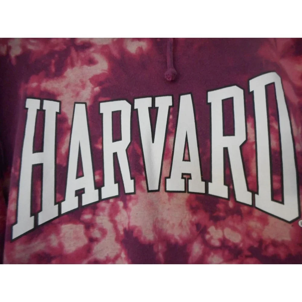 Purple Tie Dye Harvard Hoodie Sweatshirt Sz M - Picture 2 of 8